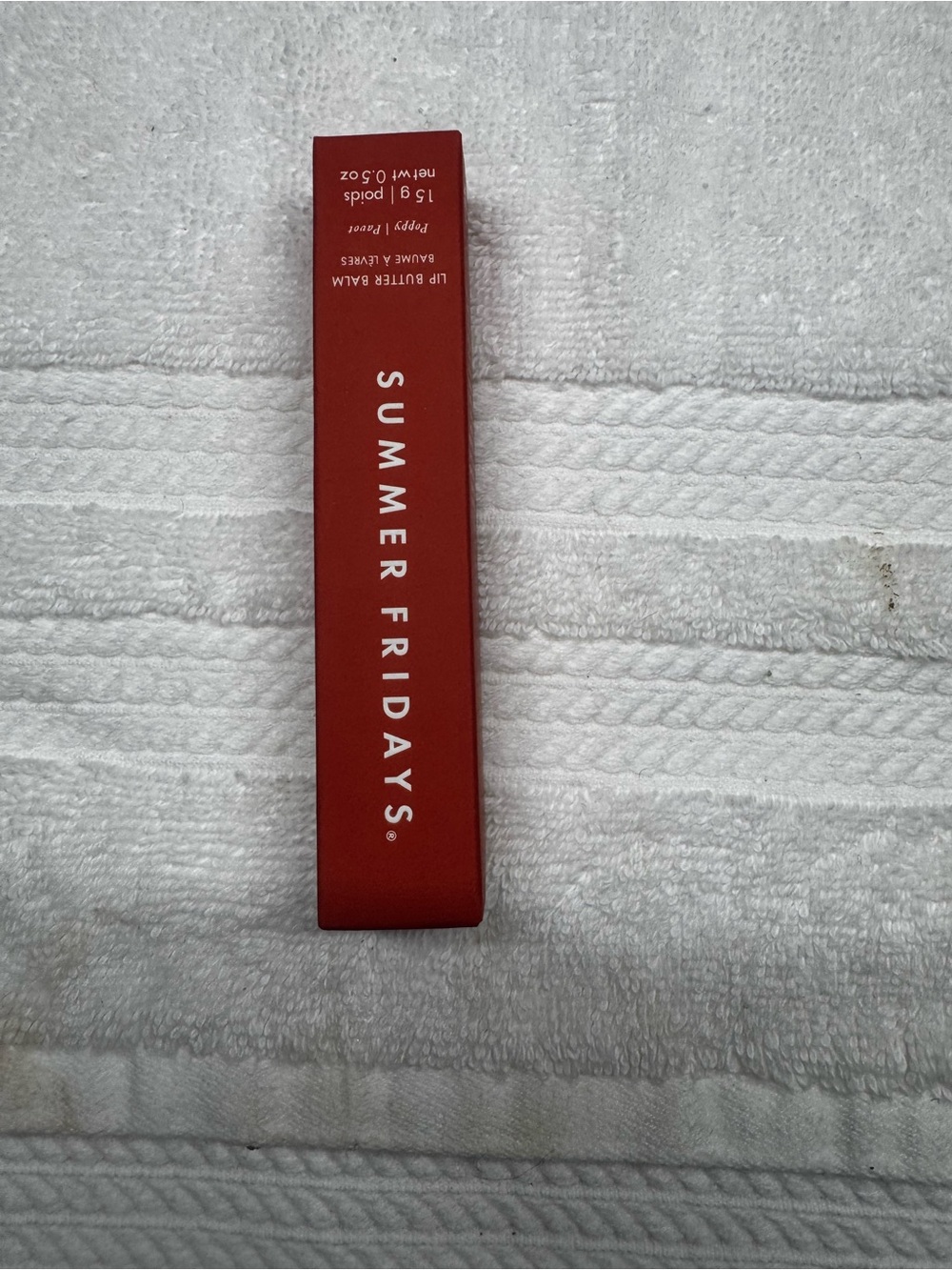 Summer Fridays Lip Butter Balm in Poppy Red Box